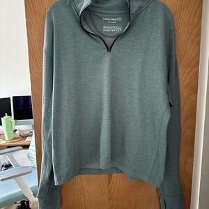 Outdoor Voices Sage Quarter-Zip Top